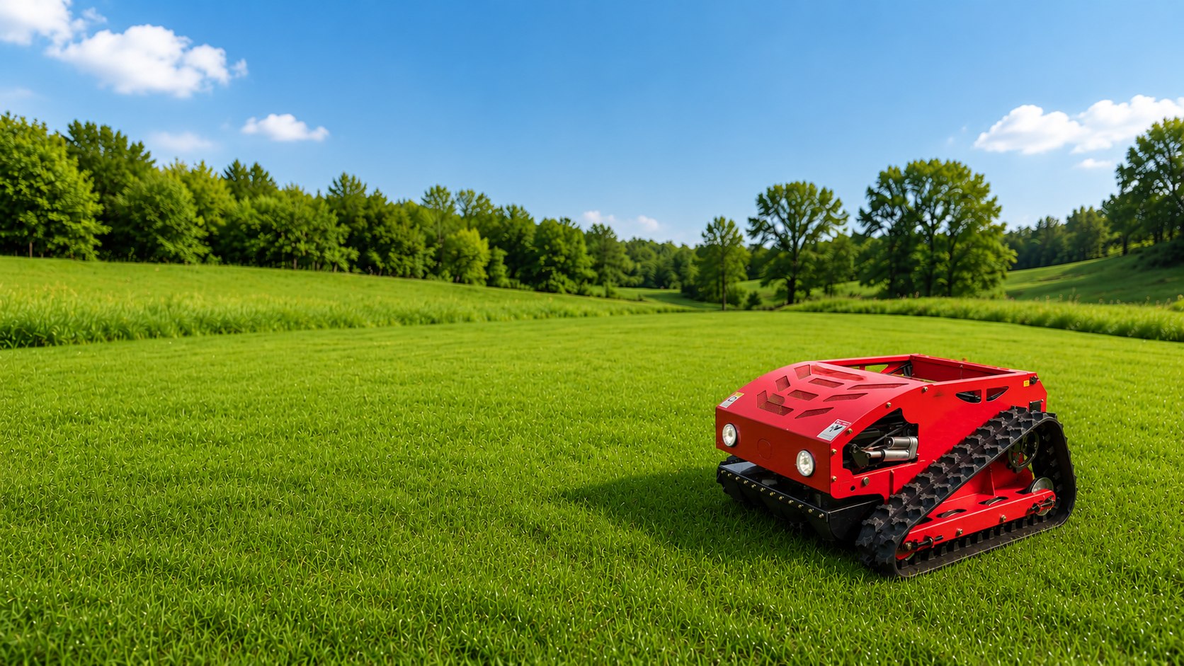 SH-800DL tracked remote control mower for farm and orchard vegetation management