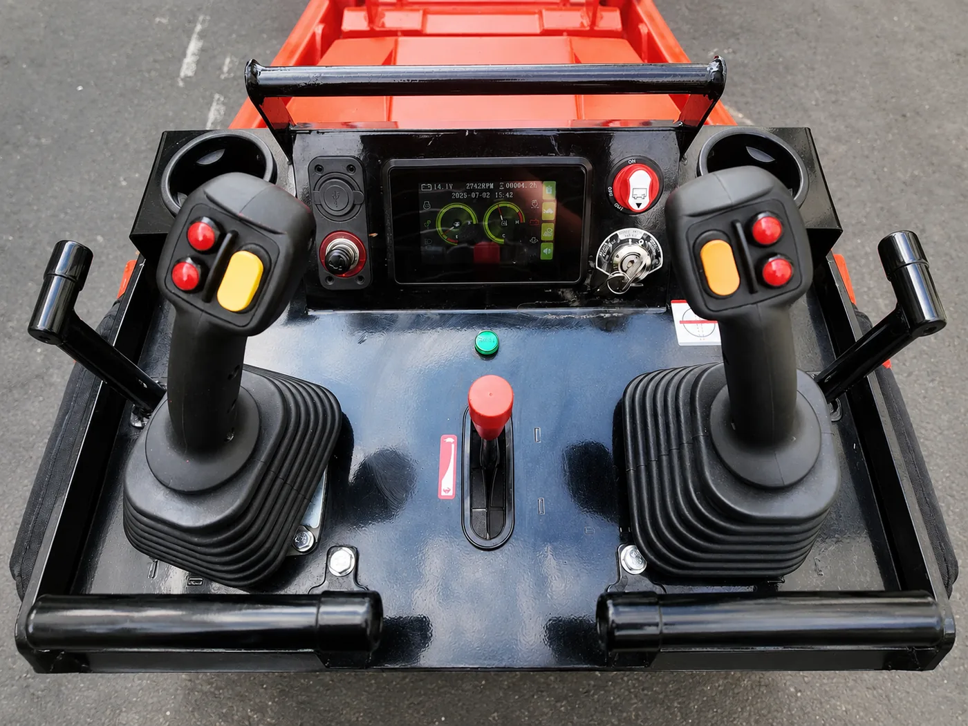 V1000 dual pilot controls and dashboard detail