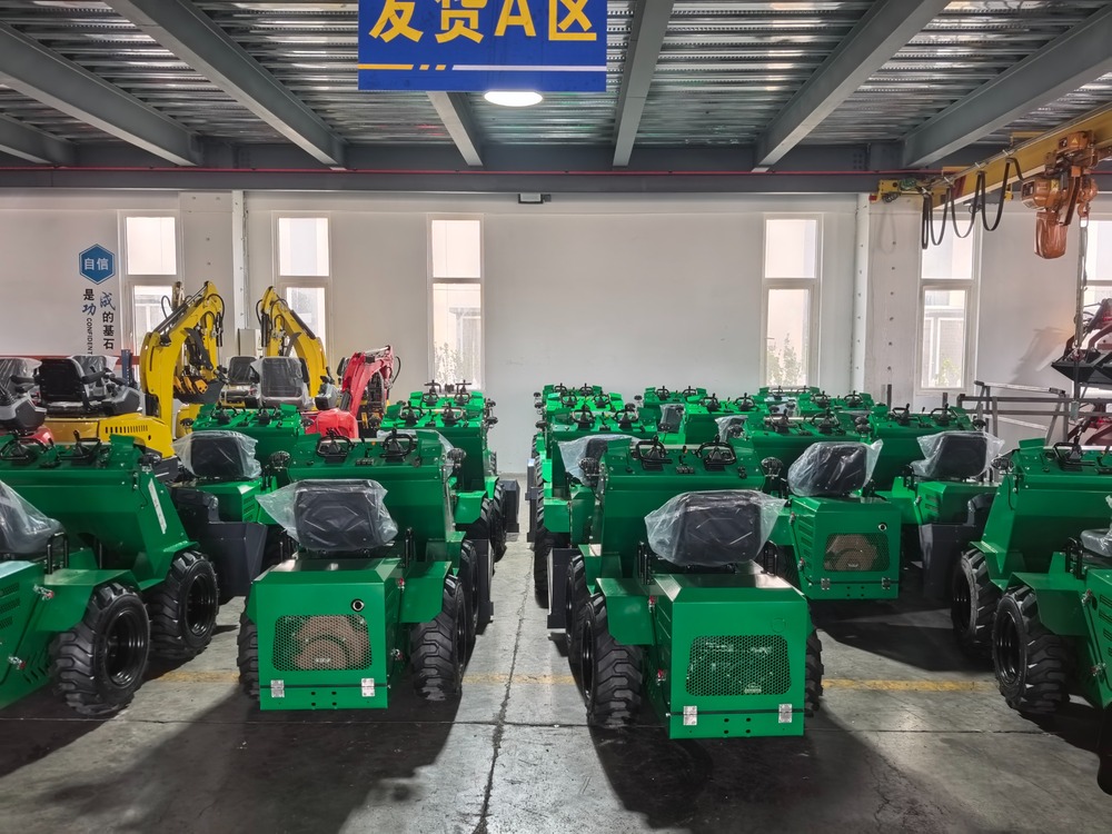 Compact machinery models arranged inside a workshop for product preparation