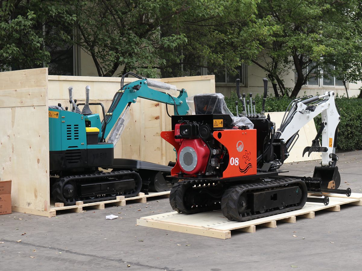 KORVA GW16 mini excavator export wooden packing for overseas shipment