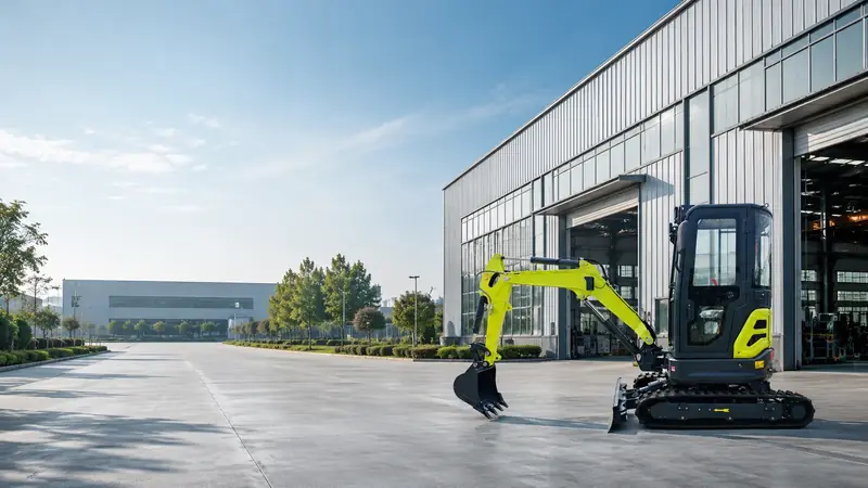 KORVA GW18 1.8 ton mini excavator outside factory workshop