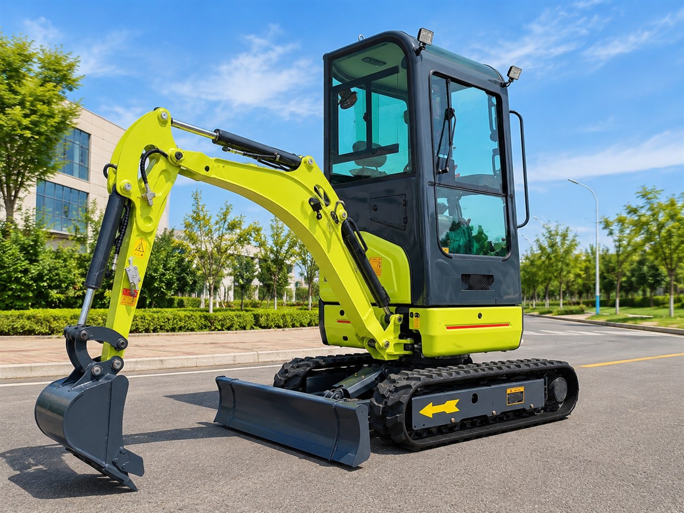 KORVA GW18 cabin compact excavator side view thumbnail