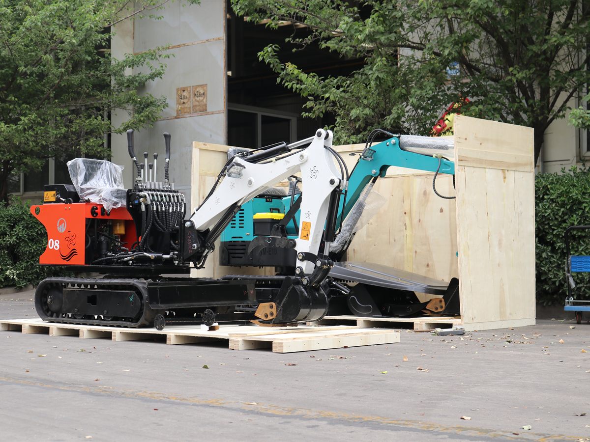 KORVA GW18 mini excavator export wooden packing for overseas shipment