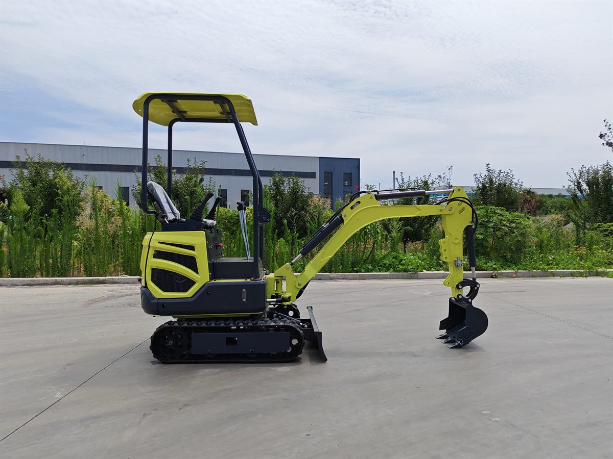 KORVA T12 compact excavator profile view with optional color support