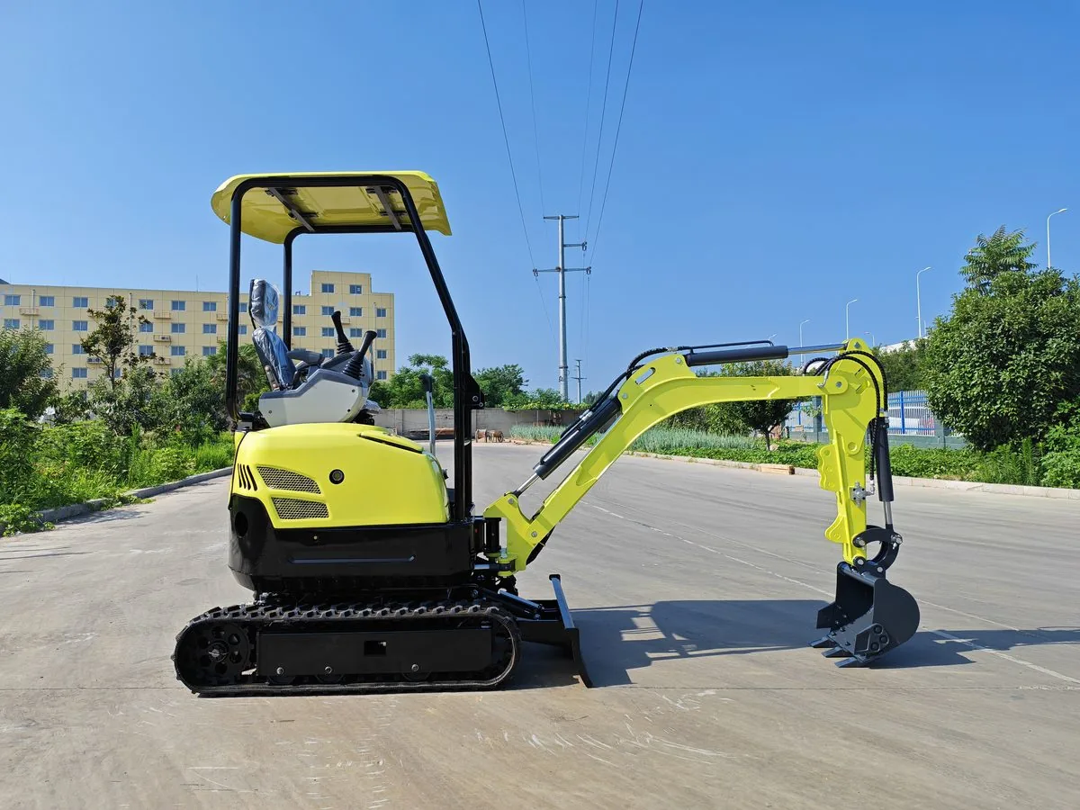 KORVA T15 compact mini excavator side profile