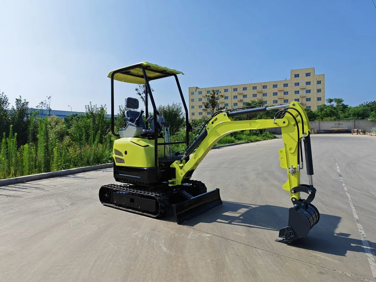 KORVA T15 compact crawler mini excavator with bucket for trenching work