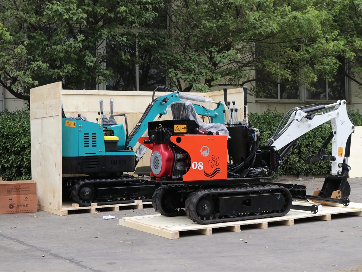 KORVA T20 mini excavator export wooden packing for overseas shipment