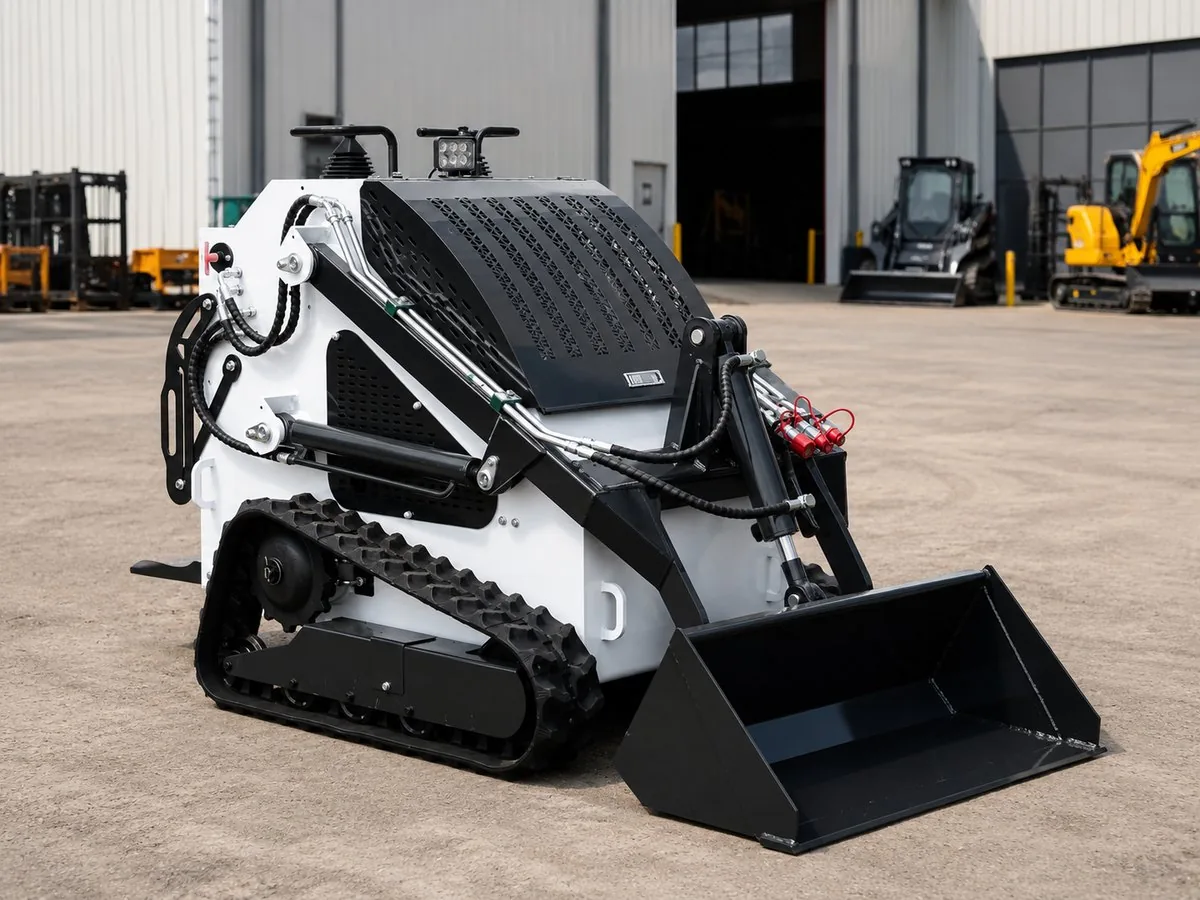 White customized KORVA T460 tracked mini skid steer loader for OEM branding