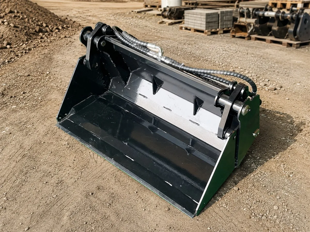 Mini skid steer loader four-in-one grapple bucket for loading and grading
